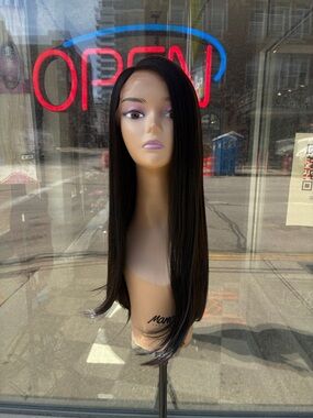 Black Straight Long Wig — Unbranded